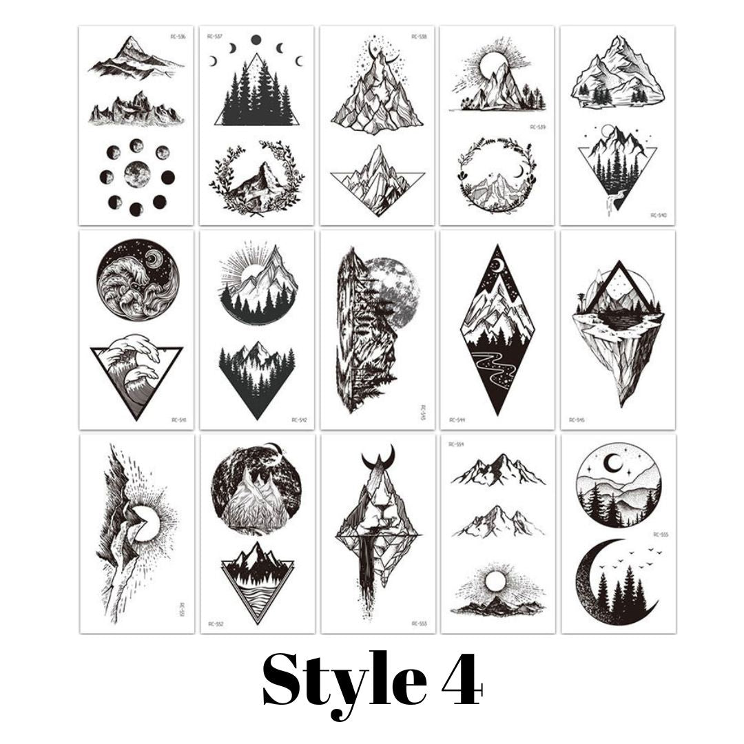 15 Sheets Small hand finger Temporary Tattoo