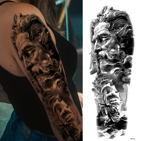 3 Sheets God Myth Clock Ship Full Arm Sleeves