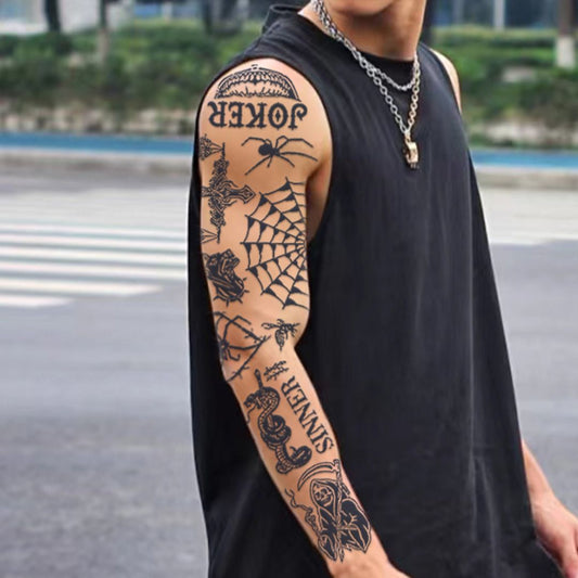 2 Sheets Full Arm Multi-design Semi-Permanent Juice Ink Tattoo