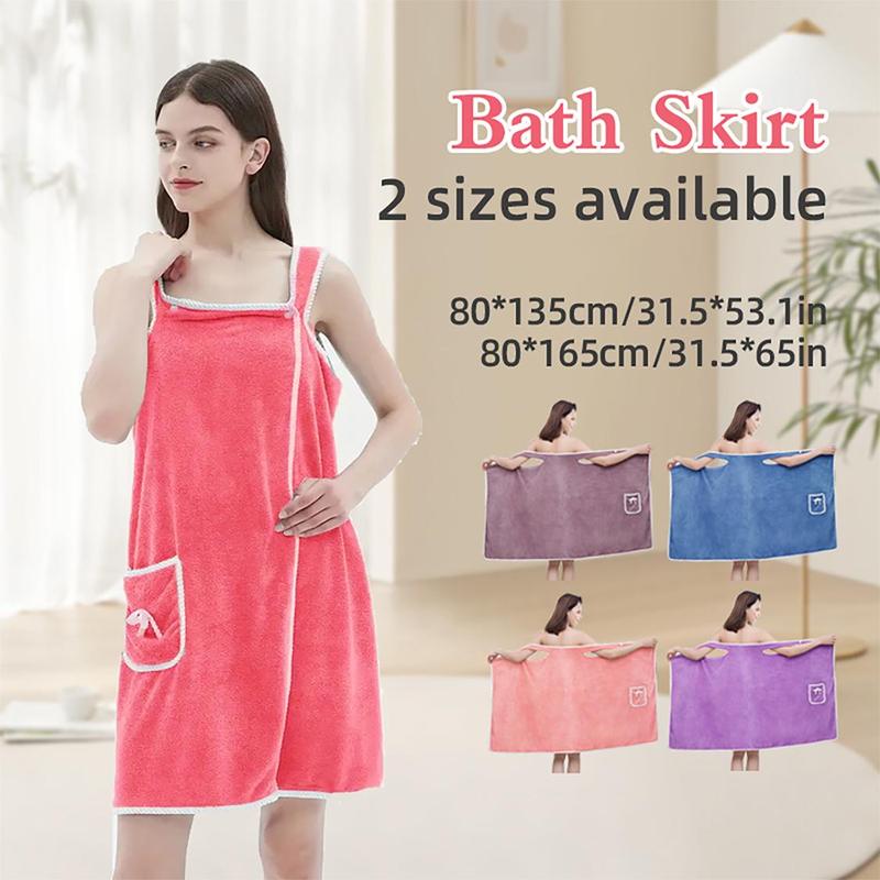 🔥HOT SALE 🔥A Perfect Gift For Women🎁Plus Size Women's Coral Fleece Wearable Bath Skirt