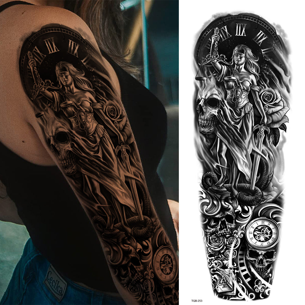 3 Sheets Soldier God Myth Full Arm Sleeves