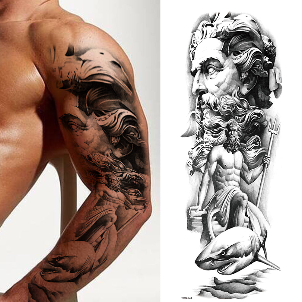 3 Sheets God Myth Clock Ship Full Arm Sleeves