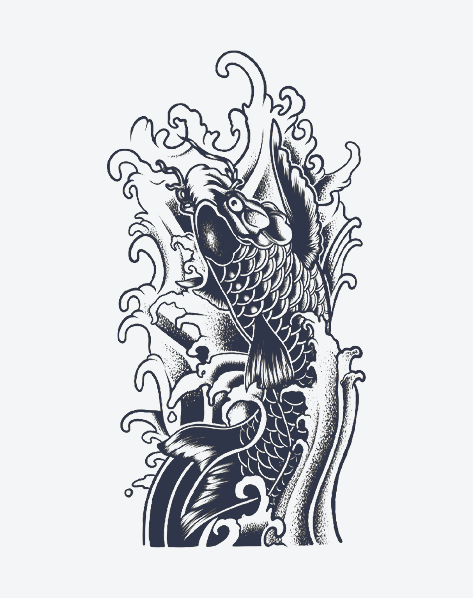 Koi Flower Arm