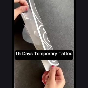 2 Sheets Black Flower Thunder Half Arm Semi-Permanent Tattoo