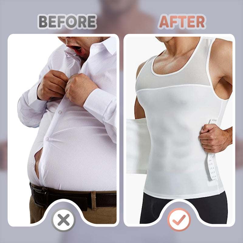 š„New Hot Sellingā¤ļøāš„Men's Slimming Mesh Waist-Cinching Vest