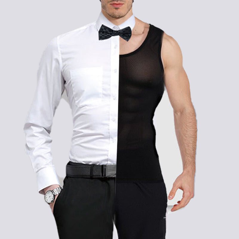 š„New Hot Sellingā¤ļøāš„Men's Slimming Mesh Waist-Cinching Vest