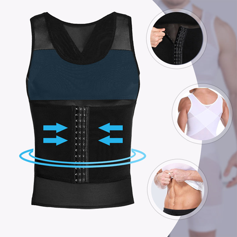 š„New Hot Sellingā¤ļøāš„Men's Slimming Mesh Waist-Cinching Vest