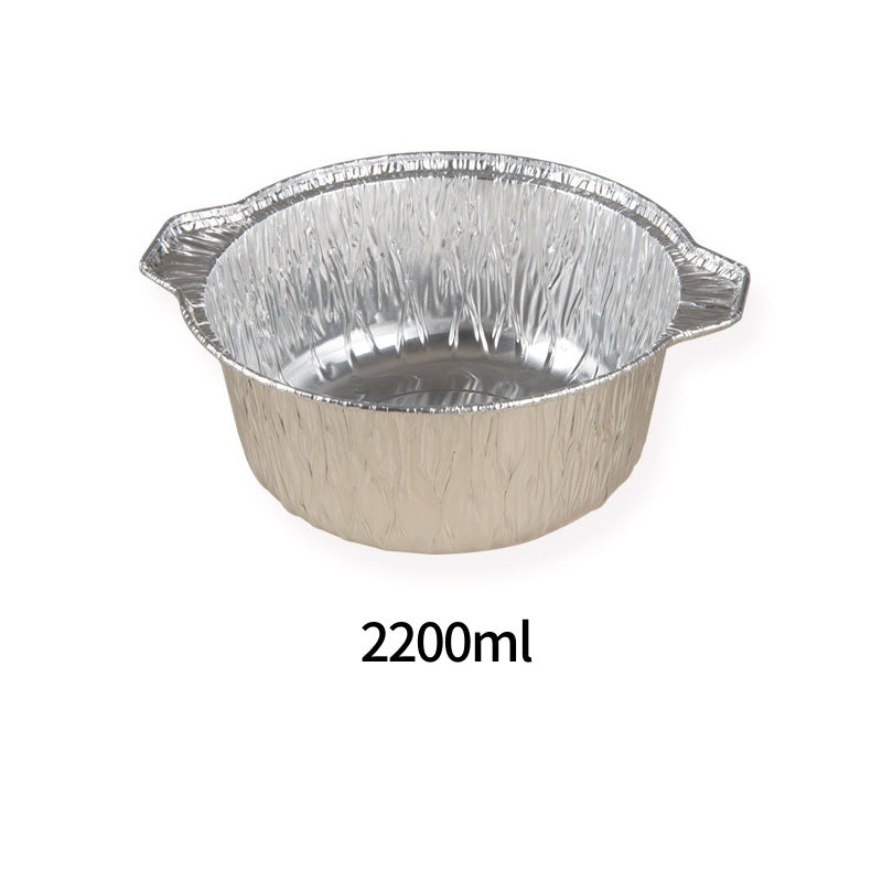 Large capacity picnic tin foil pot with lid (reusable)