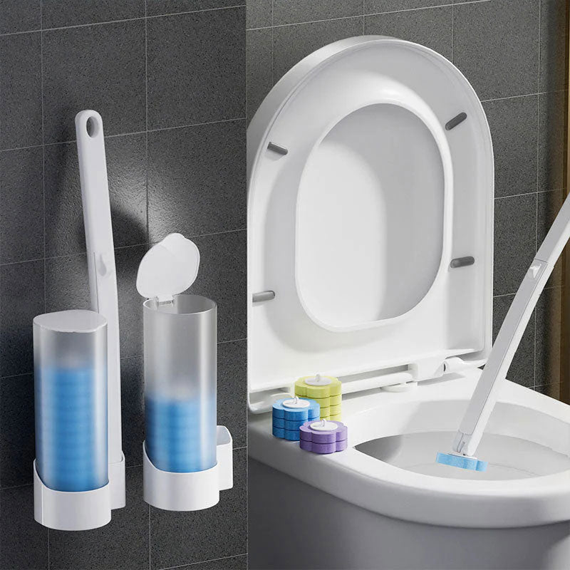 Convenient Disposable Toilet Brush Cleaning Set