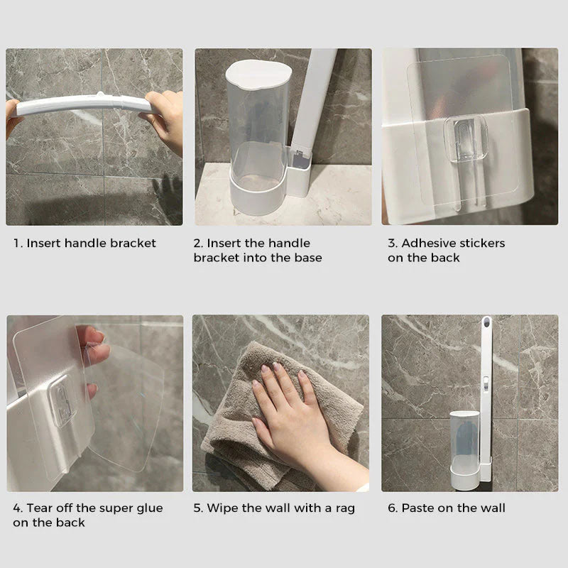 Convenient Disposable Toilet Brush Cleaning Set
