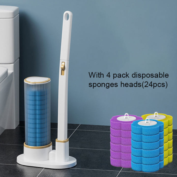 Convenient Disposable Toilet Brush Cleaning Set