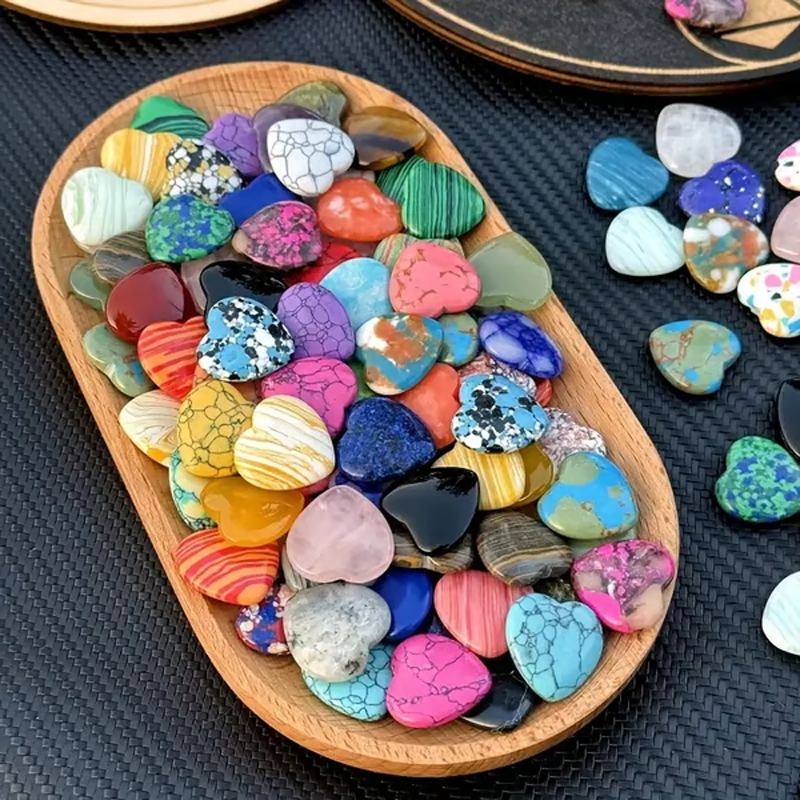 Heart Shaped Healing Synthetic Crystals
