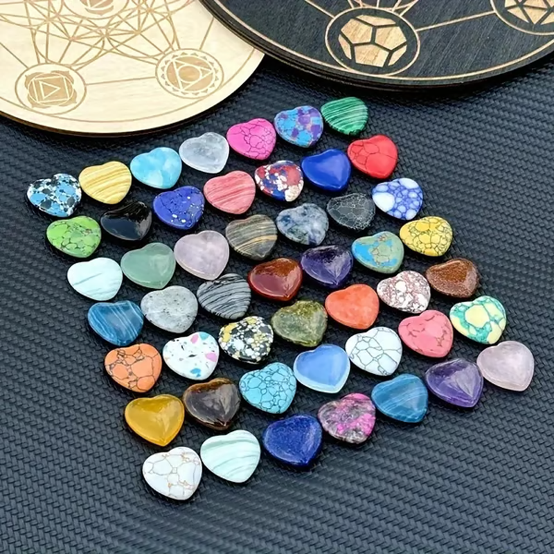 Heart Shaped Healing Synthetic Crystals