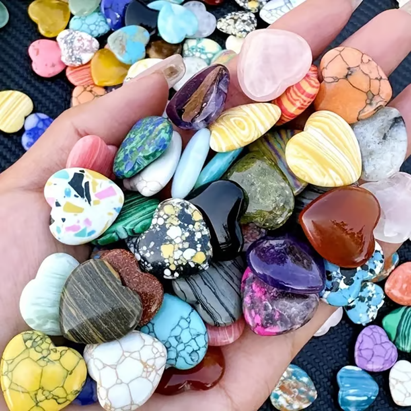 Heart Shaped Healing Synthetic Crystals