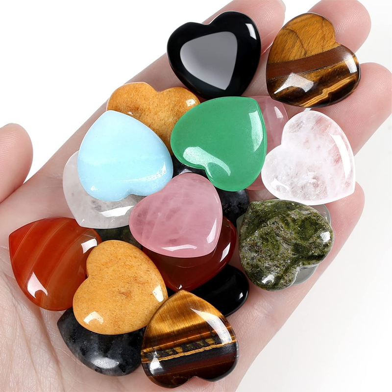 Heart Shaped Healing Synthetic Crystals