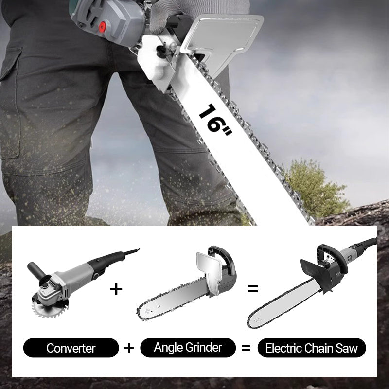 ⏳Time-limited Special🔥Angle Grinder Converted Electric Chainsaw Kit