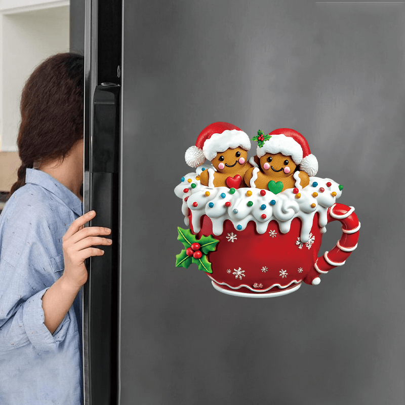 Merry Christmas - Personalized Gingerbread Acrylic Fridge Magnet