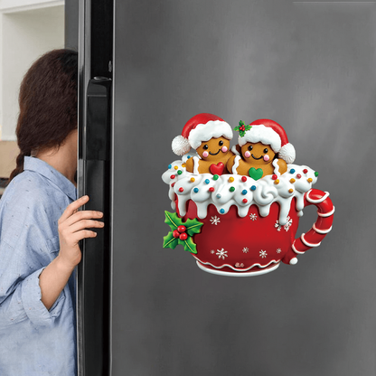 Merry Christmas - Personalized Gingerbread Acrylic Fridge Magnet