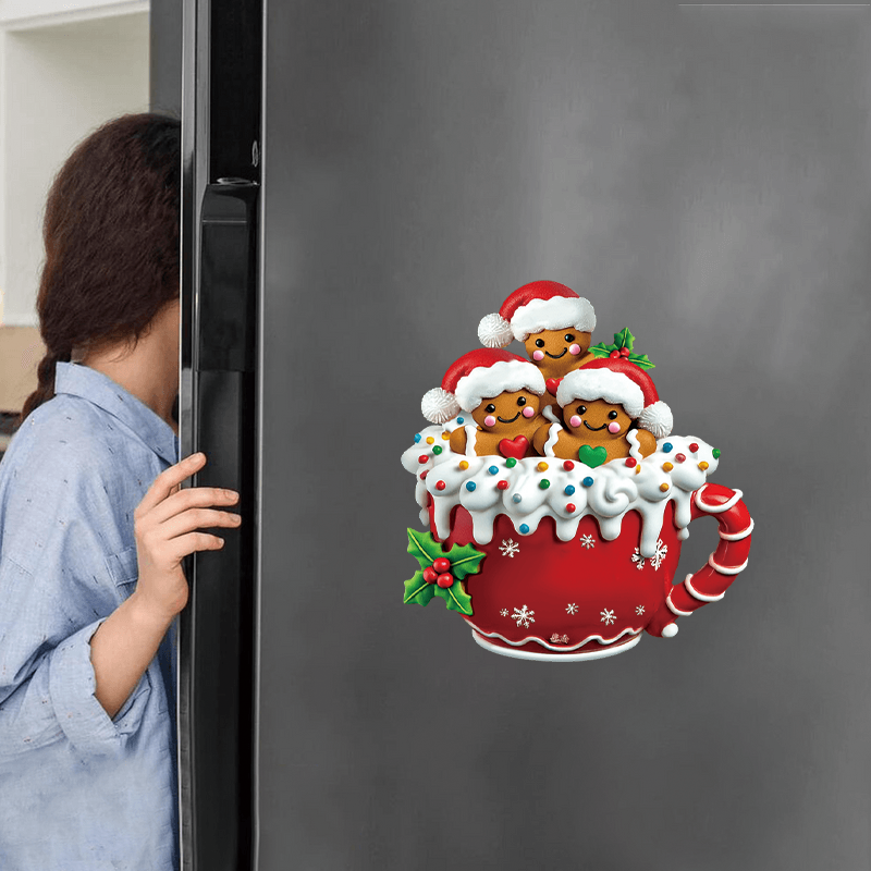 Merry Christmas - Personalized Gingerbread Acrylic Fridge Magnet