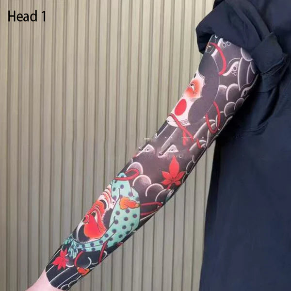 Ultra-clear Highly Elastic Seamless Tattoo Sleeve&Tattoo Stocking Set(2 Sheets)