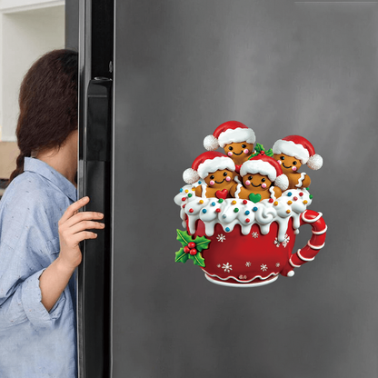 Merry Christmas - Personalized Gingerbread Acrylic Fridge Magnet