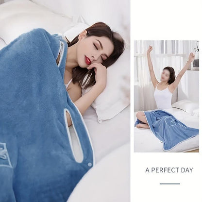 🔥HOT SALE 🔥A Perfect Gift For Women🎁Plus Size Women's Coral Fleece Wearable Bath Skirt