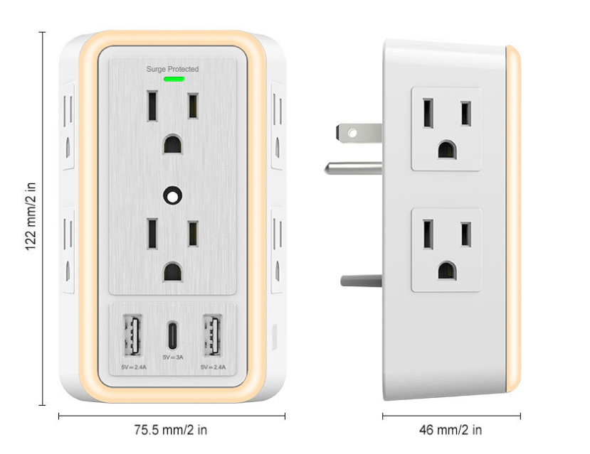 ✨ Multi Plug Outlet Surge Protector