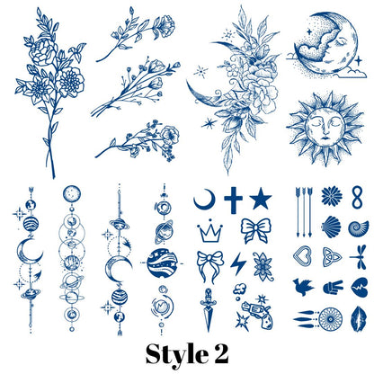 8 Sheets Semi-Permanent Small Tattoo Stickers