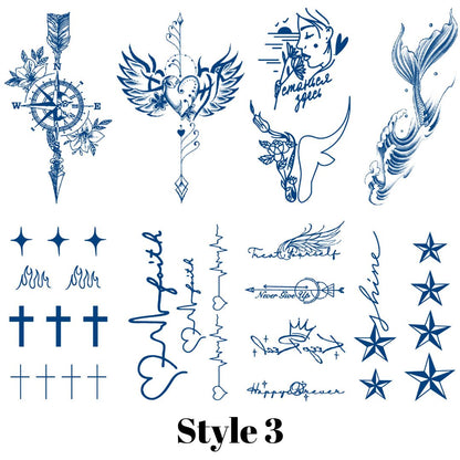 8 Sheets Semi-Permanent Small Tattoo Stickers