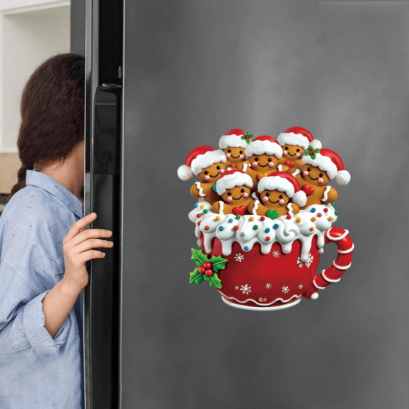 Merry Christmas - Personalized Gingerbread Acrylic Fridge Magnet