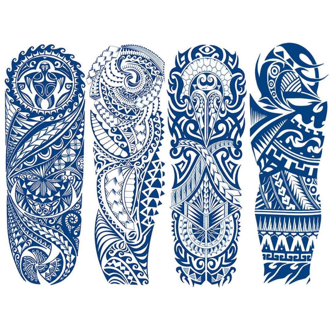 Metalic Tribe Semi Permanent Full Arm Sleeves Tattoo Lasts 15 Days