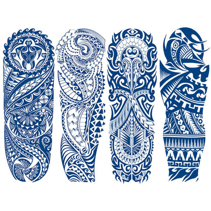 Metalic Tribe Semi Permanent Full Arm Sleeves Tattoo Lasts 15 Days