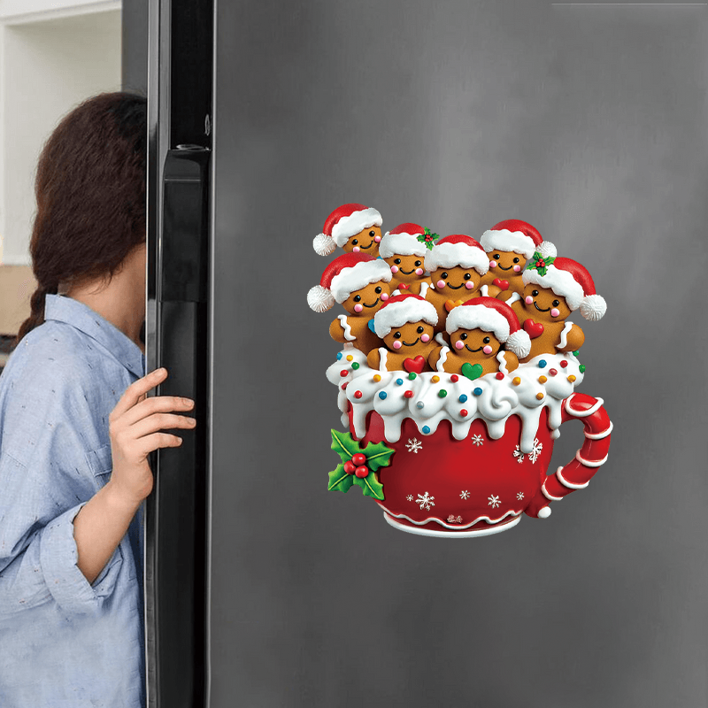 Merry Christmas - Personalized Gingerbread Acrylic Fridge Magnet