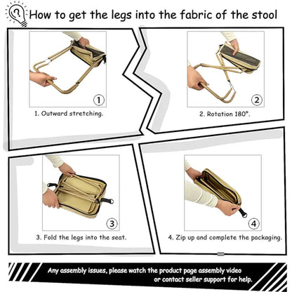 🔥49% OFF🔥Ultra-Light Folding Stool – Supports Up to 265 lbs