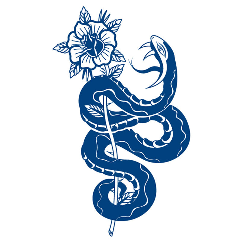 8 Sheets Semi Permanent Snake Tattoos Stickers