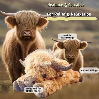 Christmas Sale🐂🎁Cute Cartoon Highland Cow Cuddly Toy🏆High-quality Official Store