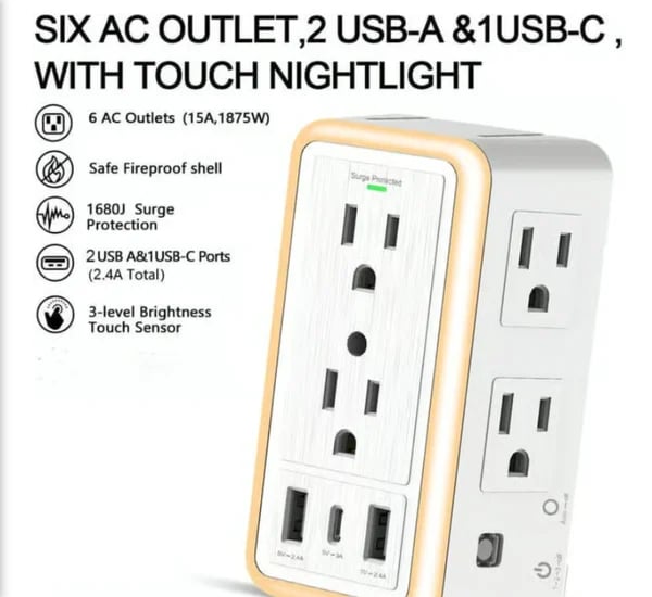 ✨ Multi Plug Outlet Surge Protector