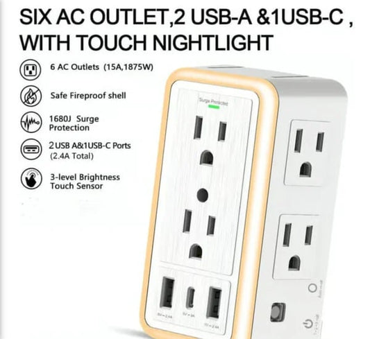 ✨ Multi Plug Outlet Surge Protector