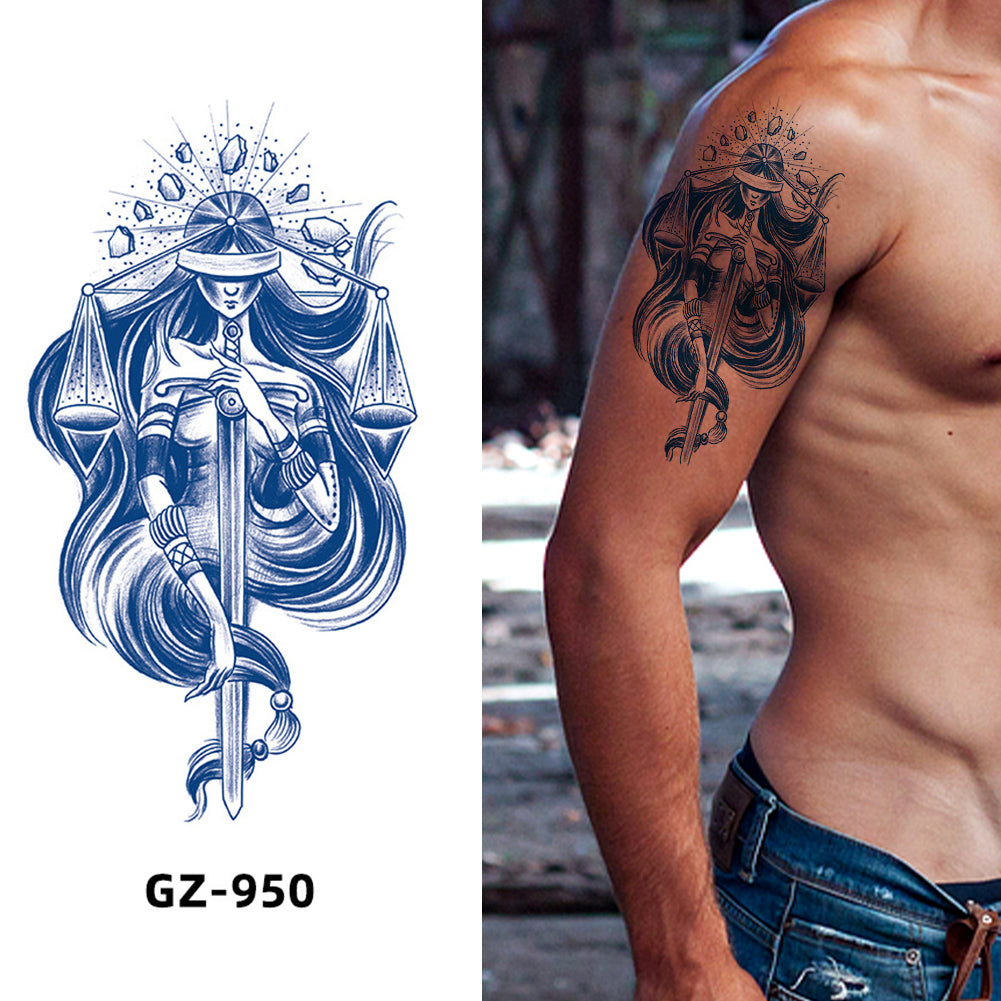 4 Sheet Angel Raven Goat Extra Large Semi-Permanent Tattoo