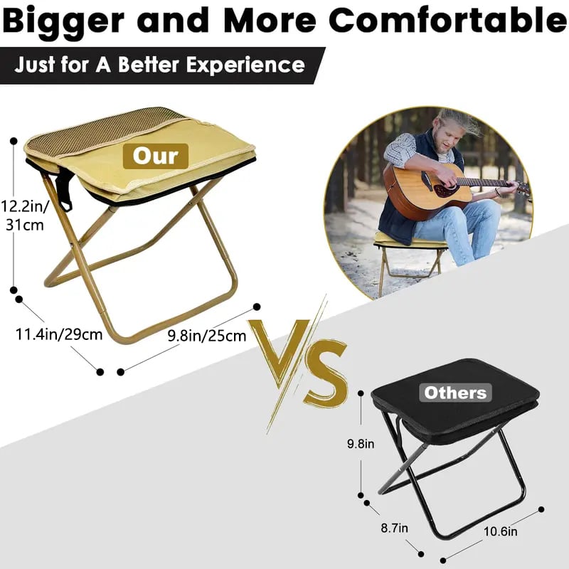 🔥49% OFF🔥Ultra-Light Folding Stool – Supports Up to 265 lbs