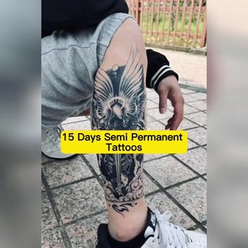 2 Sheets Paladin Knight Panda Extra Large Full Arm Semi-Permanent Tattoo