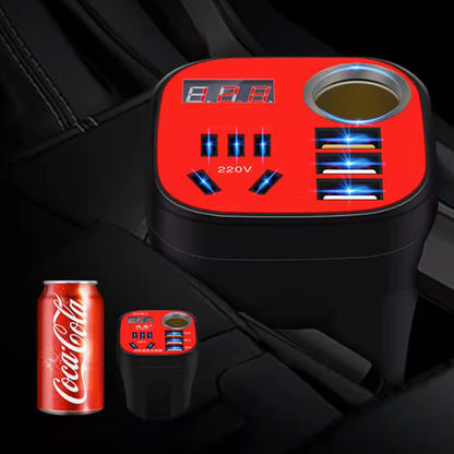🚗Hot Sale 50% OFF🔥Car mounted cup type inverter converter QC charger