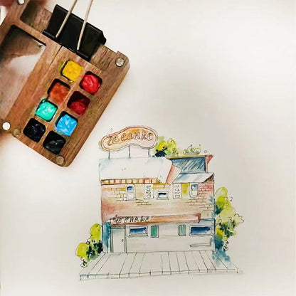 12 Grid Mini Portable Fingertip Paint Palette Bundle Set