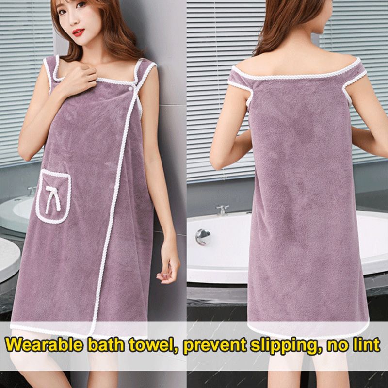 🔥HOT SALE 🔥A Perfect Gift For Women🎁Plus Size Women's Coral Fleece Wearable Bath Skirt