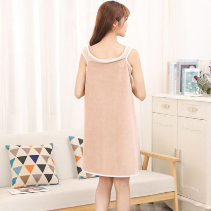 🔥HOT SALE 🔥A Perfect Gift For Women🎁Plus Size Women's Coral Fleece Wearable Bath Skirt