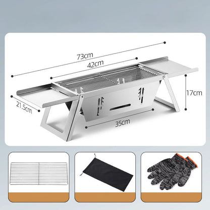 🔥Hot Sale 49% 0FF🔥Stainless Steel Folding Outdoor Barbecue