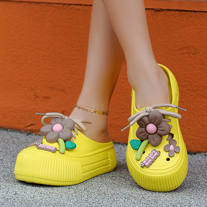 💖2025 HOT SALE 49% OFF🌈Women’s Breathable Slippers with Flower Decoration🌴