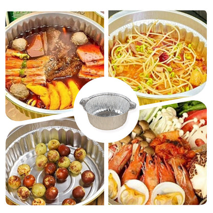 Large capacity picnic tin foil pot with lid (reusable)