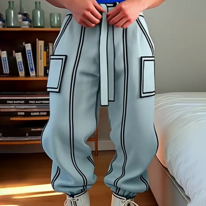 Men's Contrast Stitching Trousers