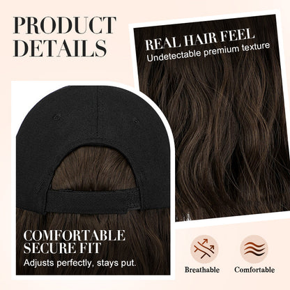 2-in-1 Curly Hair Baseball Cap Wig